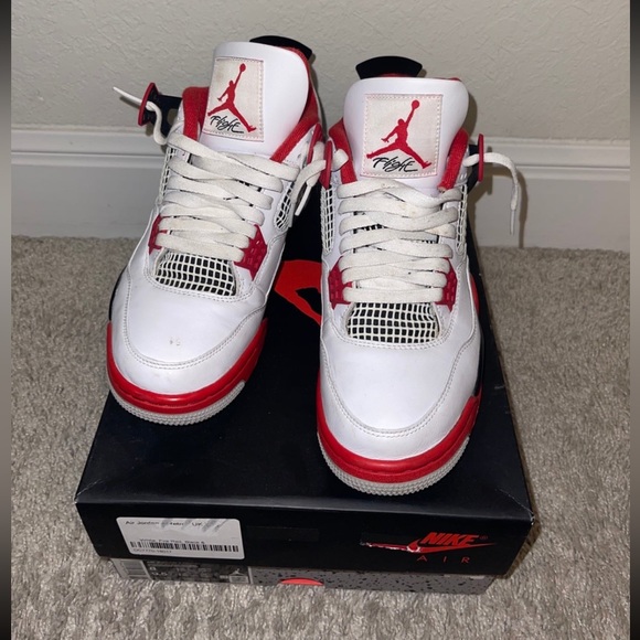 Fire Red Jordan 4 Retro - Picture 1 of 6